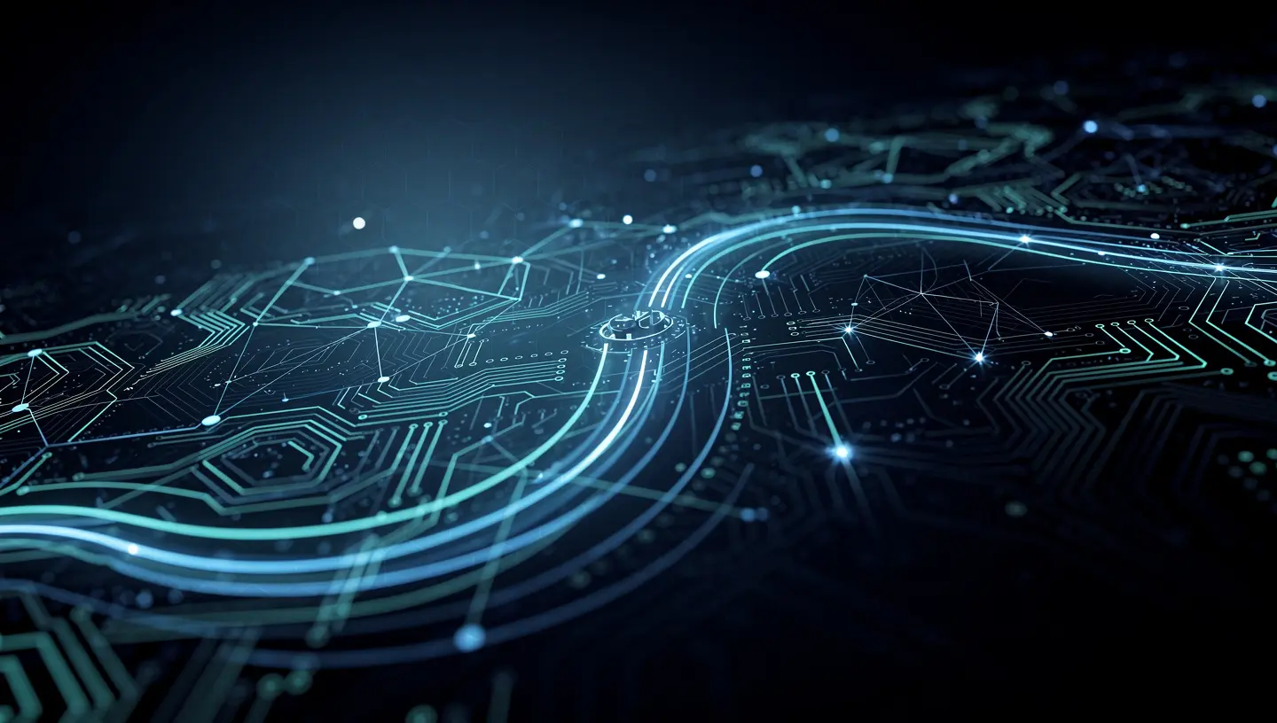 Enterprise IT Infrastructure — circuit board abstract